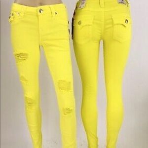 Yellow True Religion Jeans
